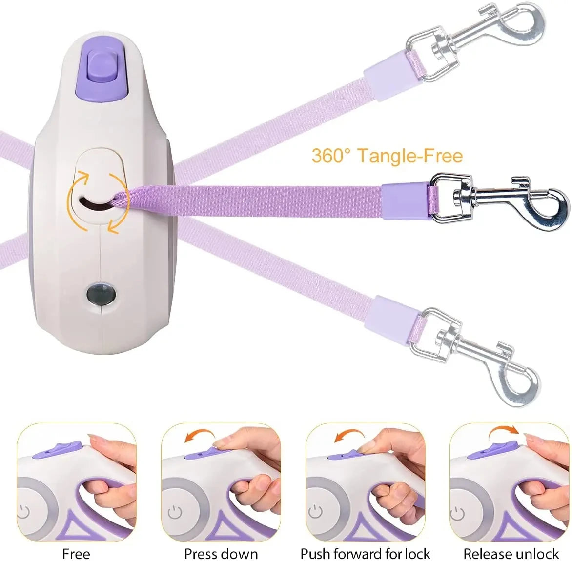 Retractable Dog Leash for Nighttime Walks