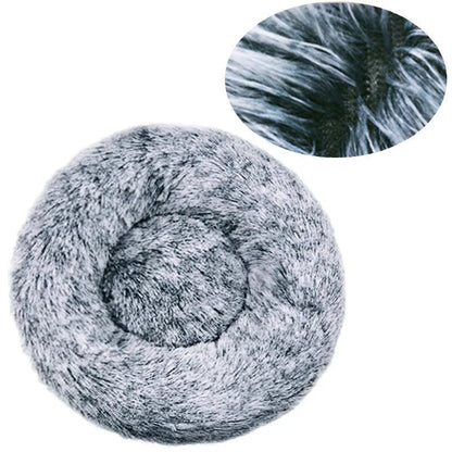 Comfy Calming Fur Donut Pet Bed - TailWaggers