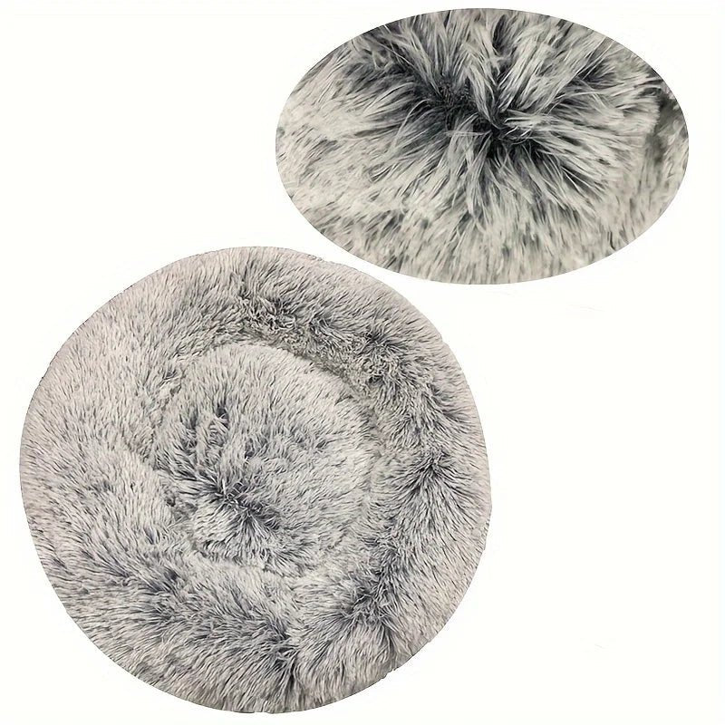 Comfy Calming Fur Donut Pet Bed - TailWaggers