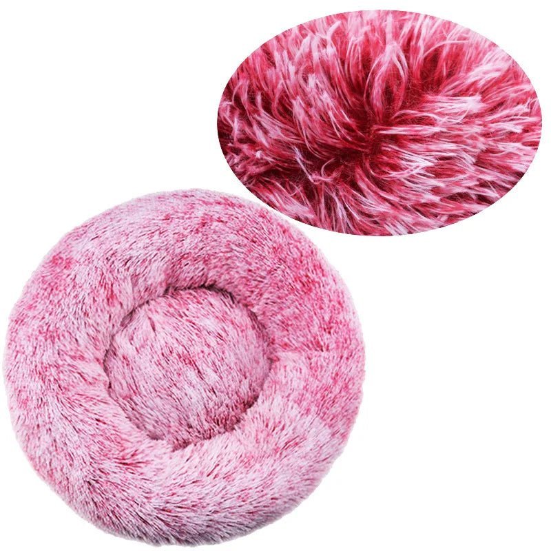 Comfy Calming Fur Donut Pet Bed - TailWaggers