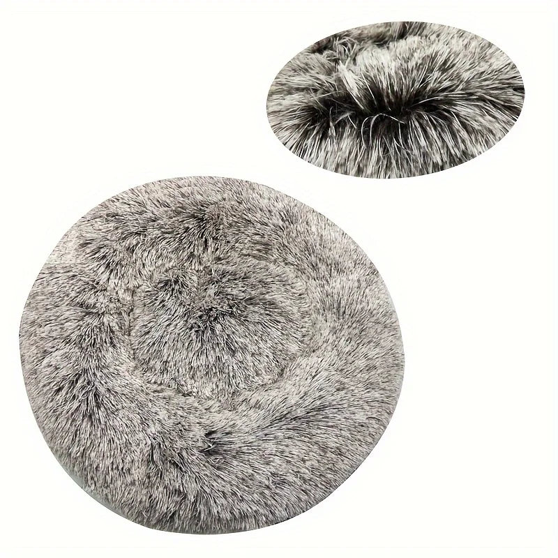 Comfy Calming Fur Donut Pet Bed - TailWaggers