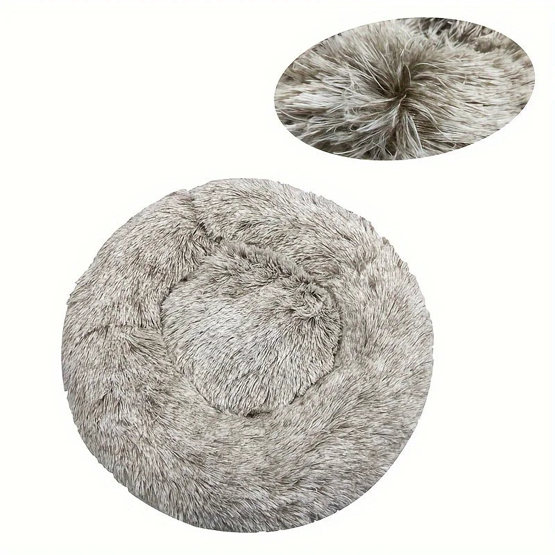 Comfy Calming Fur Donut Pet Bed - TailWaggers