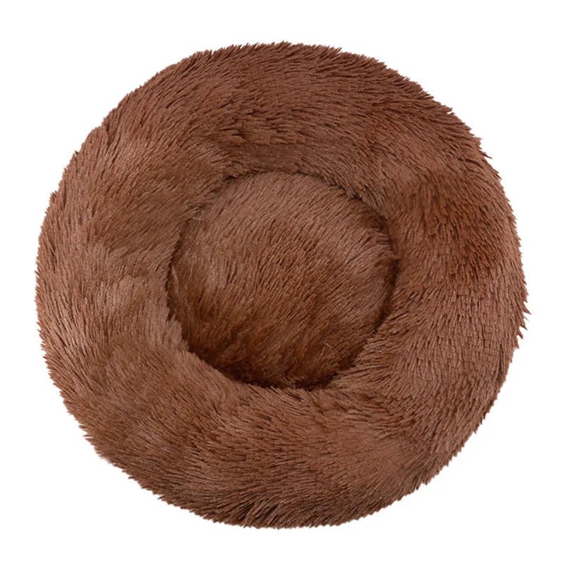 Comfy Calming Fur Donut Pet Bed - TailWaggers