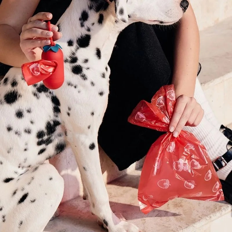 Pet-Friendly Strawberry Waste Bags