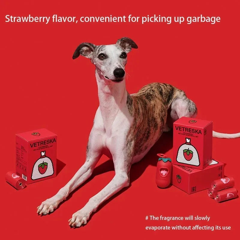 Pet-Friendly Strawberry Waste Bags